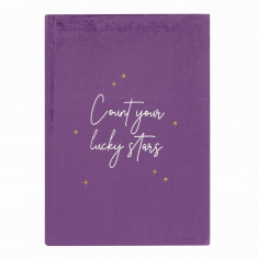 Agenda / Jurnal cu coperta de catifea violet Constelatie