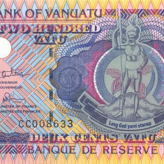 VANUATU █ bancnota █ 200 Vatu █ 2007 █ P-8c █ Serie CC █ UNC █ necirculata