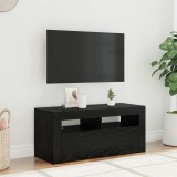 vidaXL Cabinet TV Stejar Negru 90 x 35 x 40 cm Lemn compozit 862560