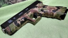SUPER PISTOL CU BILE CALIBRU 6MM,CELEBRUL GLOCK 19 AUSTRIA,CAMUFLAJ+500 BILE!
