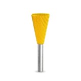 Biax sculptura lemn SABURR - Cap conic inversat 19 mmtija 6mm, Granulatie Saburr FINA - GALBENA