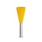 Biax sculptura lemn SABURR - Cap conic inversat 19 mmtija 6mm, Granulatie Saburr FINA - GALBENA