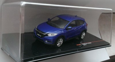 Macheta Honda HR-V Hybrid 2014 albastru - IXO 1/43 SUV JDM HRV foto