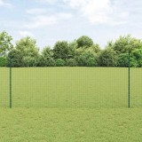 Cumpara ieftin Gard European cu Stalp 10 x 1,4 m Otel cu strat de PVC Verde