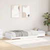 Cadru de pat cu depozitare cu sertar Alb 100 x 200 cm Lemn compozit, vidaXL