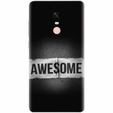 Husa silicon pentru Xiaomi Redmi Note 5A Prime, Awesome Label Dark