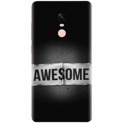 Husa silicon pentru Xiaomi Redmi Note 5A Prime, Awesome Label Dark foto