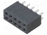 Conector şiruri pini mamă 10 pini 2,54mm aurit THT SAMTEC
