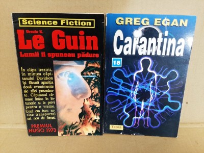 2 vol. SF (Greg Egan - Carantina / Ursula K. Le Guin - Lumii ii spuneau padure) foto