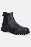 HUGO ghete chelsea de piele Draven culoarea negru, 50552708