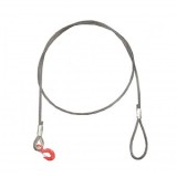 Cablu/sufa troliu din otel cu grosime de 14mm si lungime de 4m, carlig si inel pentru tractat sau ridicat