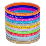 Cumpara ieftin Bratari educationale multicolor, set 12 bucati, tabla inmultirii, silicon flexibil, pentru invatarea matematicii prin joaca, 4 ani+