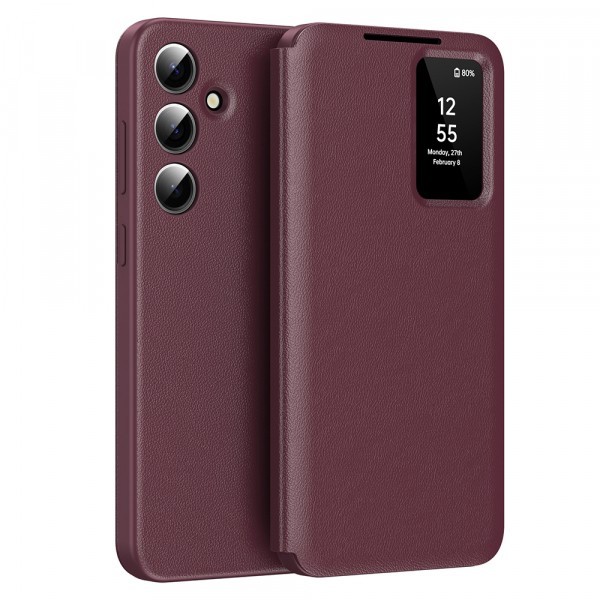 Husa pentru Samsung Galaxy S24+ S926, Techsuit, SmartView, Rosie
