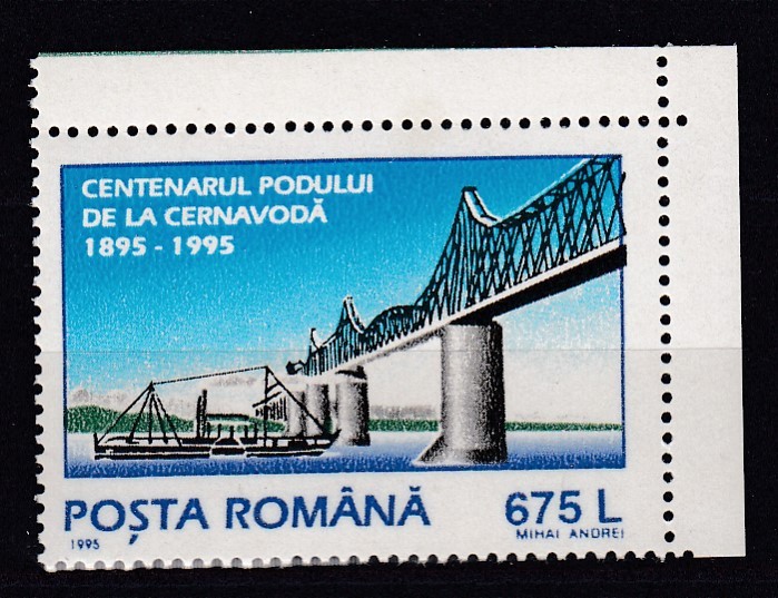 ROMANIA 1995 LP 1385 CENTENARUL PODULUI DE LA CERNAVODA MNH