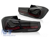 Set de stopuri LED potrivit pentru BMW Seria 3 F30 sedan 2011-2018, baza fumurie, stanga si dreapta Performance AutoTuning