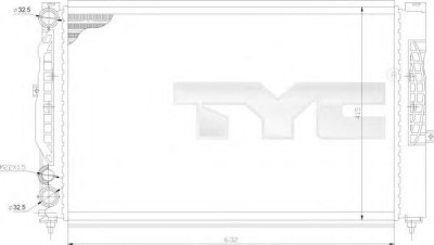 Radiator, racire motor VW PASSAT Variant (3B5) (1997 - 2001) TYC 702-0011 foto