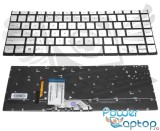 Tastatura HP Argintie 841266 031 iluminata backlit, HPM15G83USJ920 iluminata backlit, Spectre 15 AP iluminata