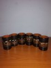 6x pahar cupita ceramica maro tuica tarie traditionala MHV Hodmezovasarhely Hu