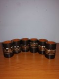 6x pahar cupita ceramica maro tuica tarie traditionala MHV Hodmezovasarhely Hu