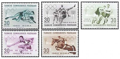 Turcia 1960 - Jocurile Olimpice Roma, serie neuzata foto