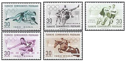 Turcia 1960 - Jocurile Olimpice Roma, serie neuzata