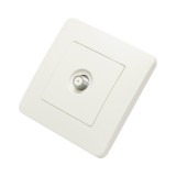 Priza TV tip F alba incastrata PC 80x80mm