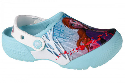 Papuci flip-flop Crocs Fun Lab OL Disney Frozen 2 Clog 206167-4O9 albastru foto