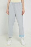 Adidas Originals pantaloni de trening culoarea gri, cu imprimeu