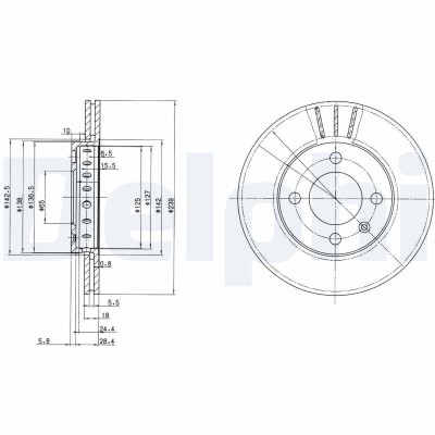 DELPHI BG2982 Disc frana foto