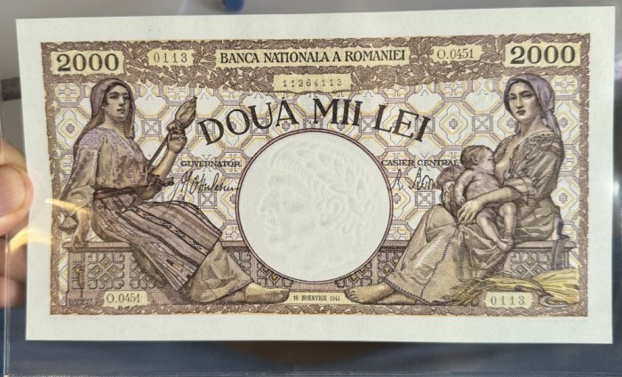 2000 lei Noiembrie 1941 UNC