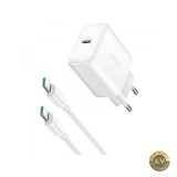 Incarcator Retea Cu Cablu USB-C Joyroom JR-TCF24 30W 3A 1 x USB-C Alb