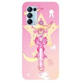 Husa compatibila cu Oppo A16 4G model Sailor Moon wand, Silicon, TPU, Viceversa, Transparent, Carcasa