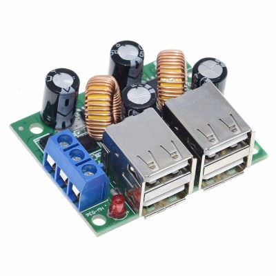 DC-DC converter step down, IN: 9-40V, OUT: 5V (5A) USB (DC.535D) foto