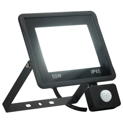 Proiector LED cu senzor, 50 W, alb rece foto