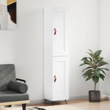 vidaXL Dulap &icirc;nalt, alb extralucios, 34,5x34x180 cm, lemn prelucrat