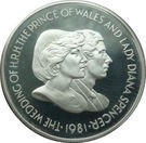 Falklands 50 Pence 1981 -Charles &amp;amp; Diana, Argint 28.28g/925, Aoc1 KM-16a UNC !!! foto