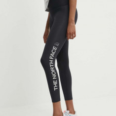 The North Face leggins sport Flex femei, culoarea negru, cu imprimeu, NF0A886KJK31