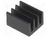Radiator extrudat, aluminiu, 8mm x 6.3mm, neagra, FISCHER ELEKTRONIK - ICKSMDA8SA