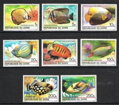 Zaire 1980 Tropical fish, MNH S.280 foto