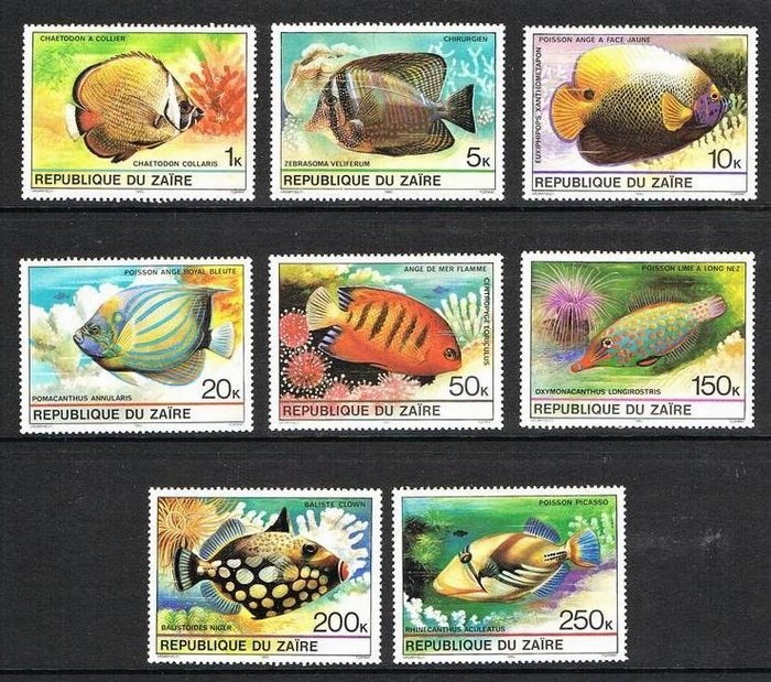 Zaire 1980 Tropical fish, MNH S.280
