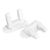 Set 2 bucati sistem de siguranta pentru copii, blocare maner, ABS, autoadeziv, montare pe usi, ferestre, 12 x 5 x 7.5 cm, alb