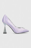 Cumpara ieftin Karl Lagerfeld pantofi cu toc DEBUT culoarea violet KL32013