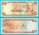 Nicaragua 20 Cordobas 2006 &#039;Zelaya&#039; UNC serie: B13703684 p197