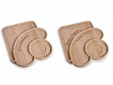 Cumpara ieftin Set 2 platouri servire lemn cm 29 x 25 H