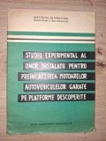 Studiu experimental al unor instalatii pentru preincalzirea motoarelor autovehiculelor garate pe platforme- Al. Groza