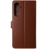 Husa tip carte cu stand Techsuit, aspect piele maro, pentru Samsung Galaxy A36 5G