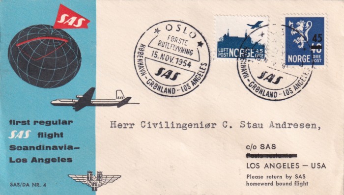 FILATELIE TEMATICA - PLIC NORVEGIA TEMATICA AVIATIE
