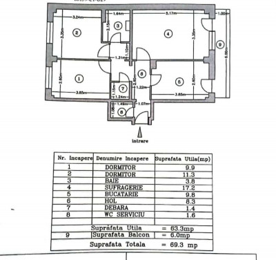 Apartament 3 camere,Bascov foto