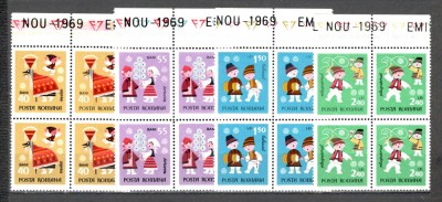 Romania.1969 Obiceiuri de Anul Nou bloc 4 ZR.337 foto