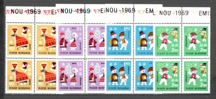 Romania.1969 Obiceiuri de Anul Nou bloc 4 ZR.337
